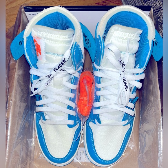 Jordan Retro High x OFF-WHITE Virgil Abloh University Blue Size